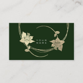 Tarjeta De Visita Foxix Gold Floral Lilac Cali Green Glam
