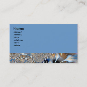 Tarjeta De Visita fractal azul