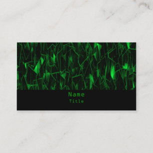 Tarjeta de visita fractal de lava, verde