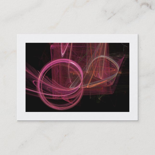 Tarjeta De Visita Fractal de llama 01 (bordeado) (Anverso)