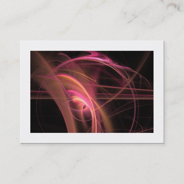 Tarjeta De Visita Fractal de llama 03 (bordeado) (Anverso)