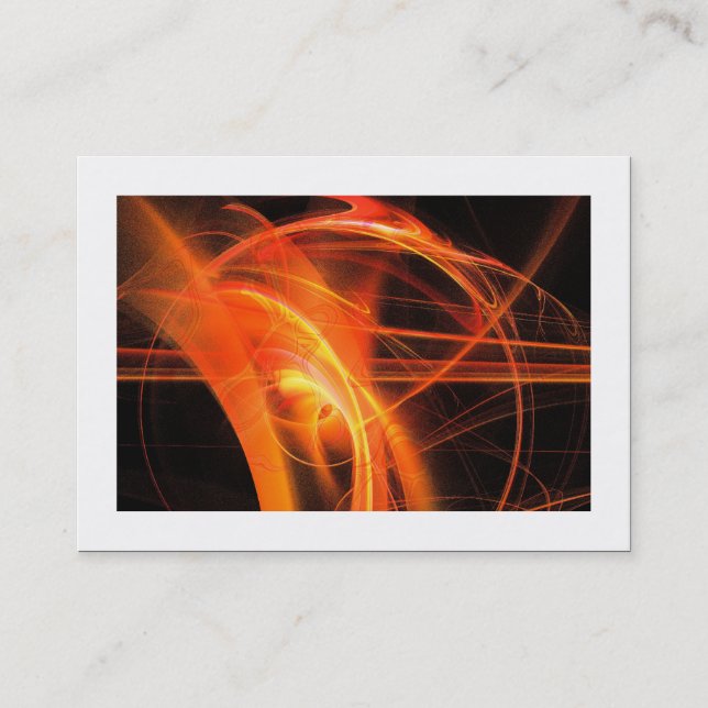Tarjeta De Visita Fractal de llama 06 (bordeado) (Anverso)