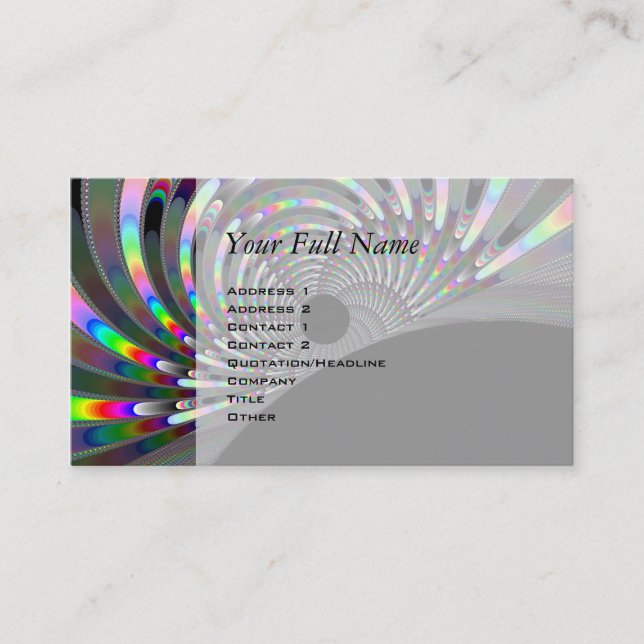 Tarjeta De Visita Fractal del art déco (Anverso)