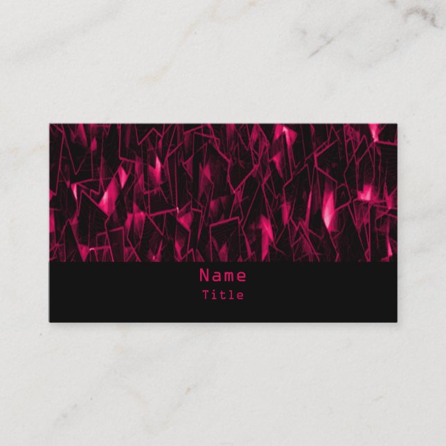 Tarjeta de visita fractal Lava, rosa (Anverso)