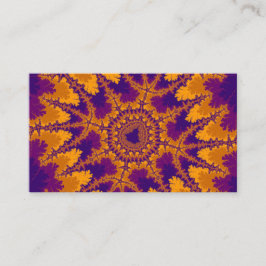 Tarjeta De Visita Fractal morado y Naranja colorido