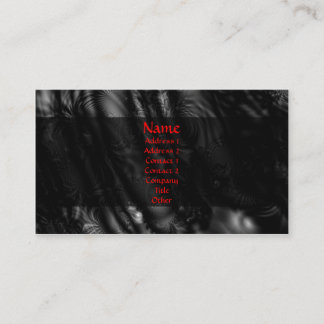 Tarjeta De Visita Fractal negro del cordón