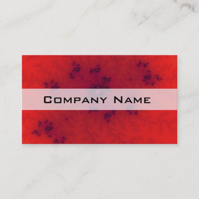 Tarjeta De Visita Fractal rojo (Anverso)