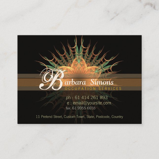 Tarjeta De Visita Fractal Staria Big Business (Anverso)
