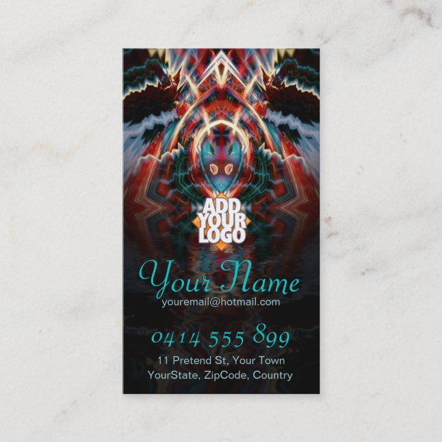 Tarjeta de visita Fractal Tribal Sheild (Anverso)