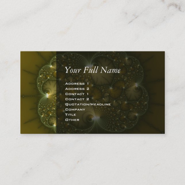 Tarjeta De Visita Fractales De Gro Fácil (Anverso)