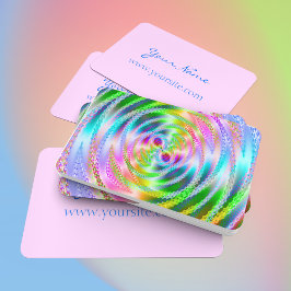 Tarjeta De Visita Fractalscopio rosa y pastel de bonito