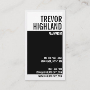 Tarjeta De Visita Fractura geométrica minimalista retra - negro