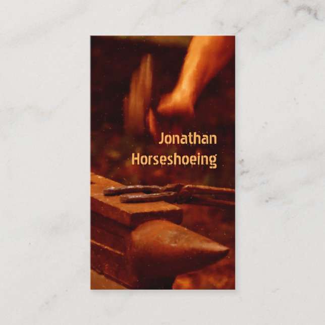 Tarjeta De Visita Fragua moderna del herrador (Anverso)