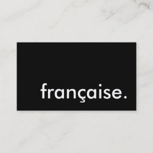 Tarjeta De Visita française.