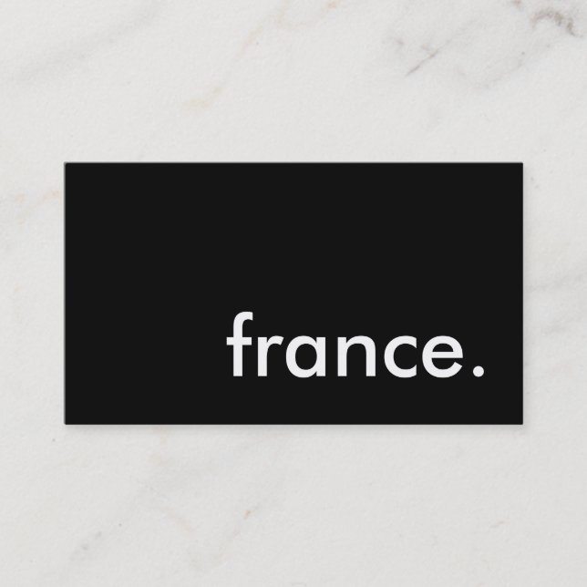Tarjeta De Visita francia. (Anverso)