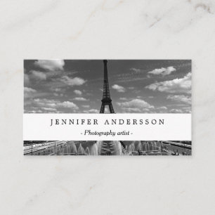 Tarjeta De Visita Francia Vintage París Fuentes Torre Eiffel