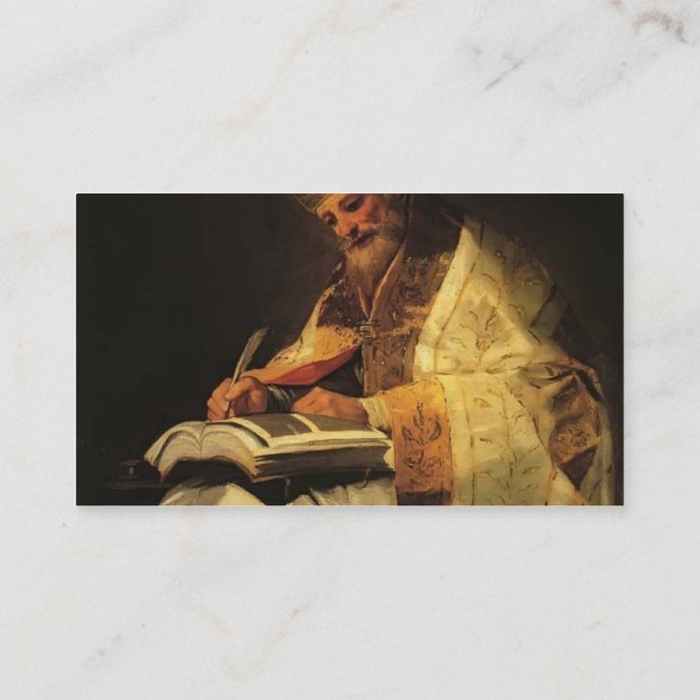 Tarjeta De Visita Francisco Goya- San Gregorio (Reverso)