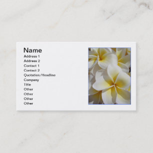 Tarjeta De Visita Frangipani hawaiano