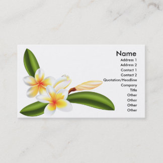 Tarjeta De Visita frangipani o flor del plumeria