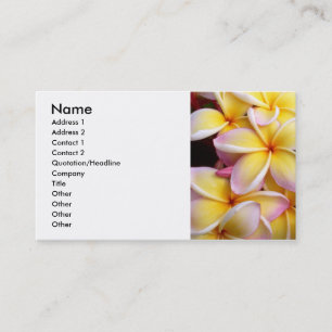 Tarjeta De Visita Frangipani - Plumeria