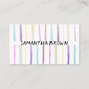 Tarjeta De Visita franjas acuáticas abstractas personalizado moderno