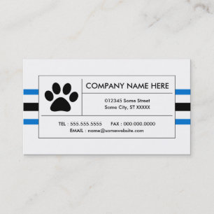 Tarjeta De Visita franjas de pezuña mascota