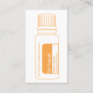 Tarjeta De Visita Frasco de aceite esencial de Citrus Naranja