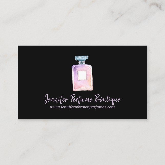 Tarjeta De Visita Frasco de Perfume Aceite esencial Terapia auricula (Anverso)