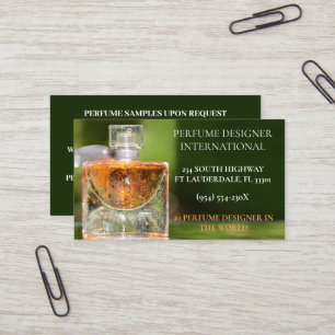Tarjeta De Visita Frasco de perfume de la tienda del diseñador de Pe
