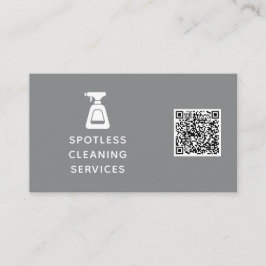 Tarjeta De Visita Frasco de pulverización de código QR de la empresa