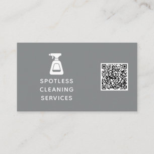 Tarjeta De Visita Frasco de pulverización de código QR de la empresa