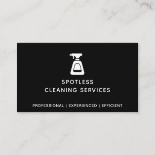 Tarjeta De Visita Frasco de pulverización de la empresa de limpieza