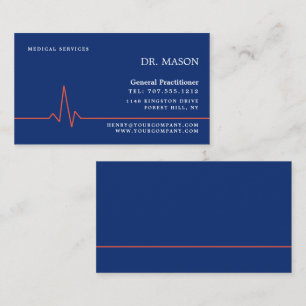 Tarjeta De Visita Frecuencia cardíaca, médico, enfermera, médico