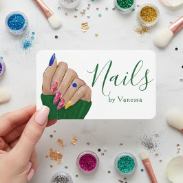 Tarjeta De Visita Freelance Nail Technician Manicurist Branding