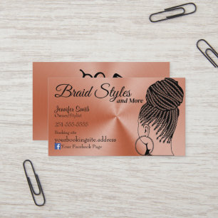 Tarjeta De Visita Frenado de pelo dorado Rosa