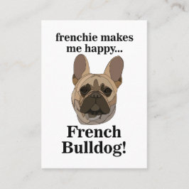 Tarjeta De Visita French Bulldog Face Frenchie Dog Groomer