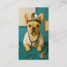 Tarjeta De Visita French Bulldog Vet Doctor Puppy Dog Business Card