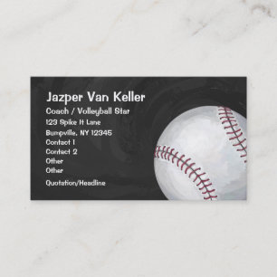 Tarjeta De Visita Frente y parte posterior del arte del béisbol