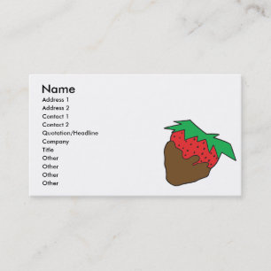 Tarjeta De Visita fresa cubierta de chocolate ñam