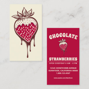 Tarjeta De Visita fresa de chocolate
