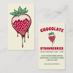 Tarjeta De Visita fresa de chocolate
