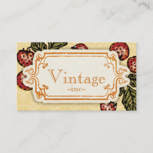 Tarjeta De Visita Fresa retro vintage