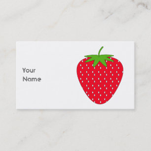 Tarjeta De Visita Fresa roja