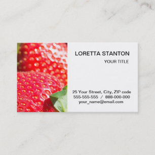 Tarjeta De Visita Fresas