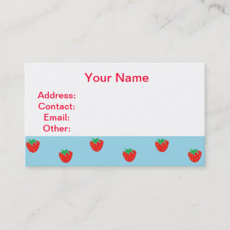 Tarjeta De Visita Fresas azules