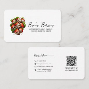 Tarjeta De Visita Fresas con Chocolate