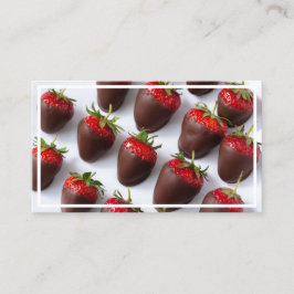 Tarjeta De Visita Fresas con manchas de chocolate