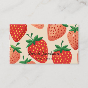 Tarjeta De Visita Fresas Cottagecore Cottage Core