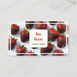 Tarjeta De Visita Fresas cubiertas de chocolate