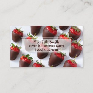 Tarjeta De Visita Fresas cubiertas de chocolate